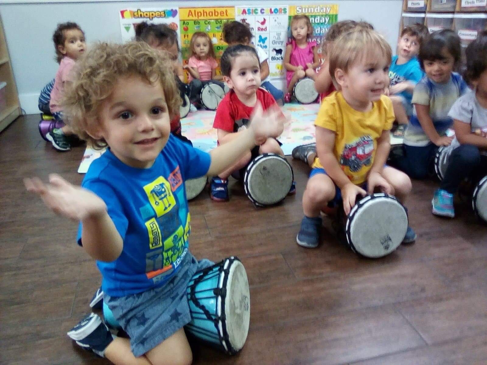 The drum circle at Learn and Smile